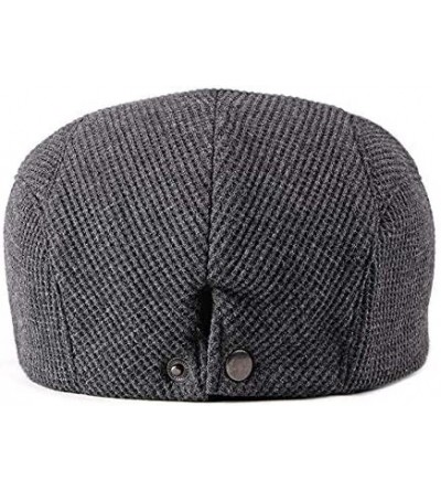Newsboy Caps Mens Cotton Newsboy-Cap Flat Ivy Hat Gatsby Cabbie Cap - Grey - CV18NONHU6K $16.70