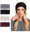 Headbands Womens Winter Knitted Headband - Soft Crochet Bow Twist Hair Band Turban Headwrap Hat Cap Ear Warmer - CU18LS9YASL ...