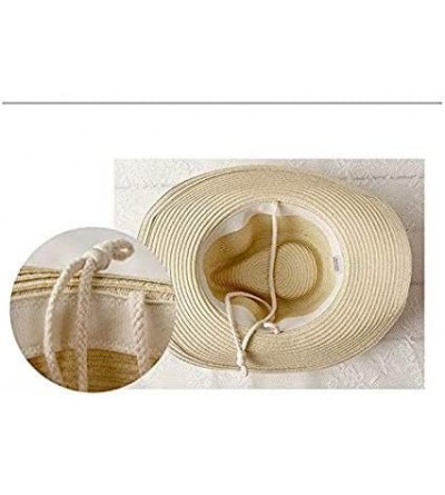 Cowboy Hats Foldable Classic Western Beach Sunshade - Khaki - CG18II3E0UE $10.61