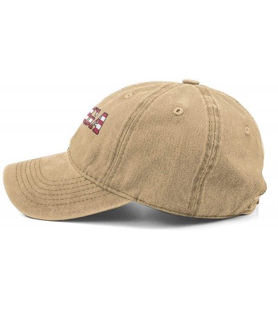 Baseball Caps MAGA American Flag New Men and Women Adult Comfort Adjustable Denim Hat Truck Baseball Cap - Natural - CU18M63Y...
