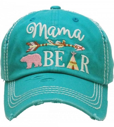 Baseball Caps The Original Southern Western Womens Hats Collection Vintage Distressed Dad HAt - Mama Bear (1118) - Turquoise ...
