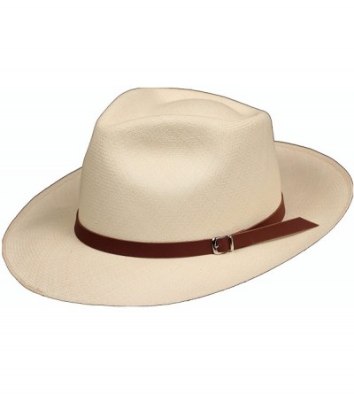 Sun Hats Leather Panama Hat Band - (Half Inch) - Brown - CL185WXL6II $21.63