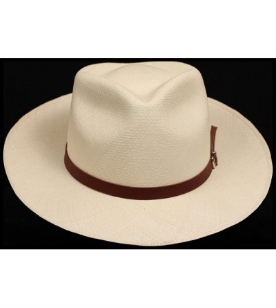 Sun Hats Leather Panama Hat Band - (Half Inch) - Brown - CL185WXL6II $10.96