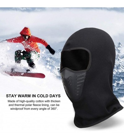 Balaclavas Men's Winter Balaclava Face Mask Cold Weather Windproof Fleece Ski Ninja Mask - Black - CY12LH89OWF $23.59