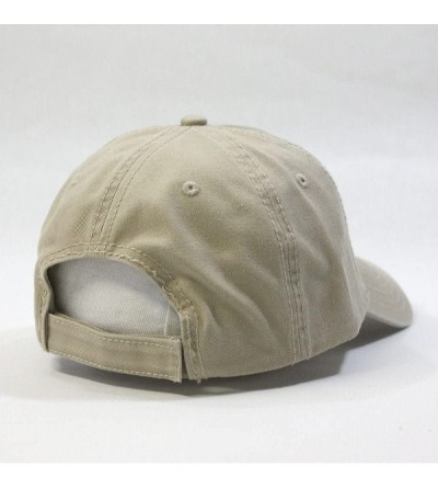 Baseball Caps Classic Washed Cotton Twill Low Profile Adjustable Baseball Cap - Cp Khaki - CL12MXKER26 $10.64