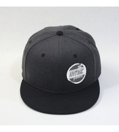 Baseball Caps Premium Heather Wool Blend Flat Bill Adjustable Snapback Hats Baseball Caps - Black/Heather Black - C5125LESW5V...