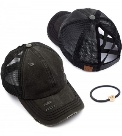 Baseball Caps Exclusives Hatsandscarf Distressed Adjustable - CO194ROSUZS $32.89