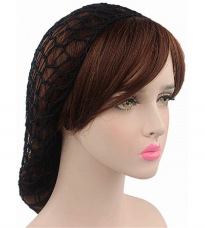 Skullies & Beanies Women Soft Rayon Snood Hat Hair Net Crocheted Hair Net Cap Mix Colors Dropshipping - Fw-12-purple - CZ18RY...