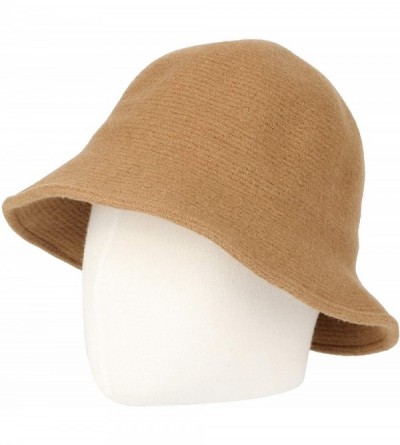 Bucket Hats Wool Winter Floppy Short Brim Womens Bowler Fodora Hat DWB1104 - Brown - C018KHSG2UL $17.71