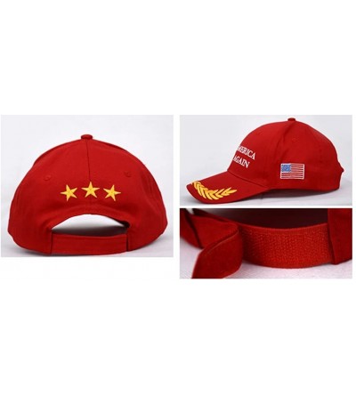 Baseball Caps Men Women Make America Great Again Hat Adjustable USA MAGA Cap-Keep America Great 2020 - Olive Red-f - CL12HAWM...
