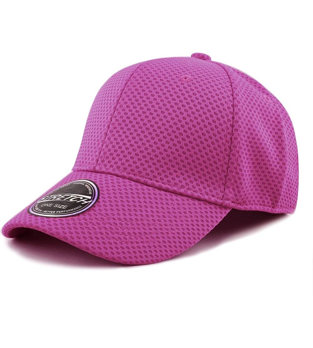 Baseball Caps Women High Bun Ponytail Hat Light Weight Stretch Fit Mesh Quick Dry Structured Cap - Lavender - CD18I6O9OR5 $7.76
