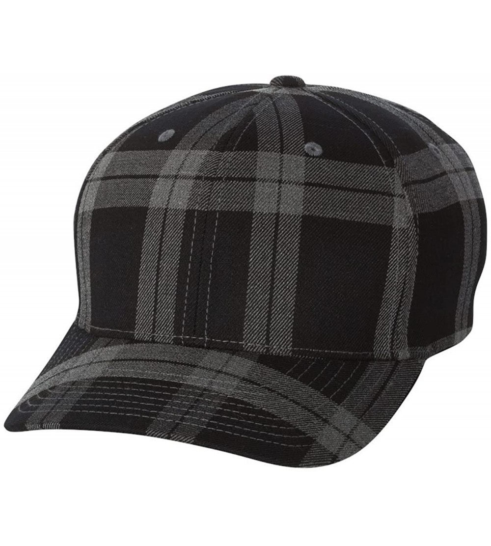 Baseball Caps Tartan Plaid Cap - Black/Grey - CQ11VNXU9GF $8.16