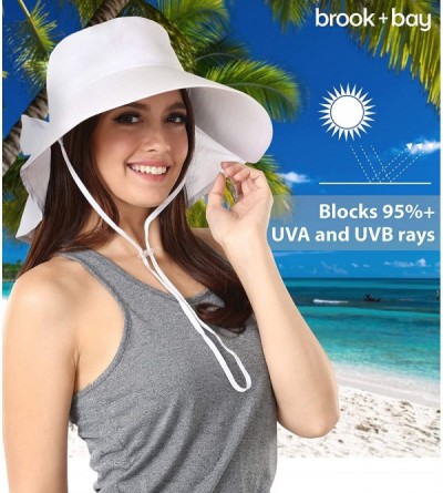 Sun Hats Outdoor Womens Sun Hat Protection - Cream - Cotton With Ponytail Hole - CQ18E7W203C $12.30