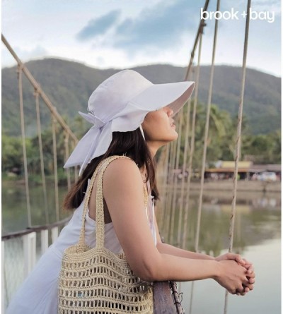Sun Hats Outdoor Womens Sun Hat Protection - Cream - Cotton With Ponytail Hole - CQ18E7W203C $12.30