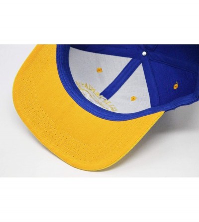 Baseball Caps California Republic Bear Logo Snapbacks Flat Brim Adjustable Snapback Hat Cap - Blue Yellow 01 - CV196XGUR57 $9.06