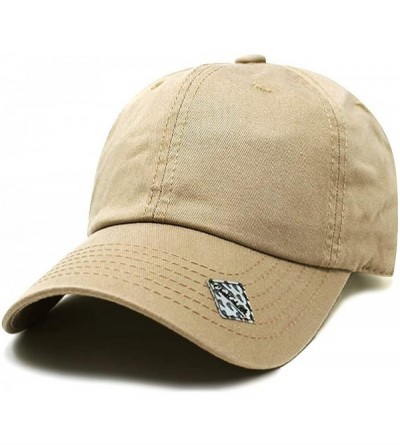 Baseball Caps Baseball Cap Dad Hat for Men and Women Cotton Low Profile Adjustable Polo Curved Brim - Khaki - CM182A6DE8Q $21.22