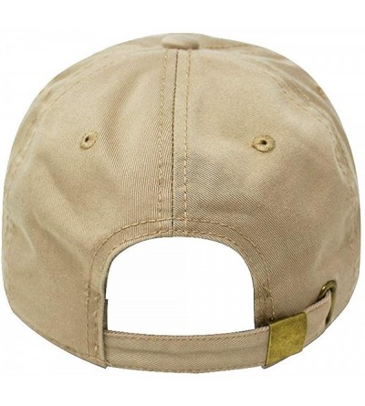 Baseball Caps Baseball Cap Dad Hat for Men and Women Cotton Low Profile Adjustable Polo Curved Brim - Khaki - CM182A6DE8Q $11.49