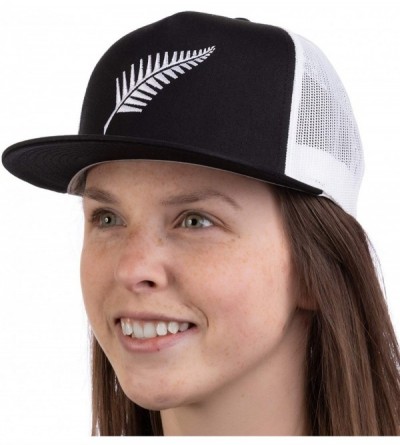 Baseball Caps New Zealand Pride - Kiwi Silver Fern Southern Cross Black Baseball Cap Dad Hat - Black / White - CE18QSACM38 $1...