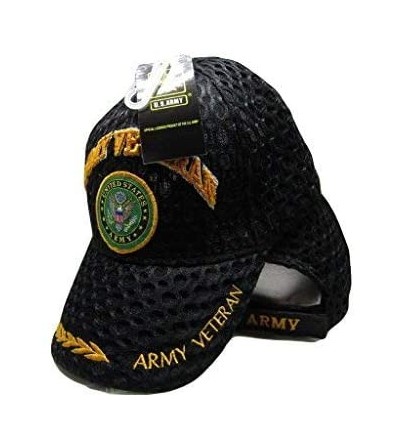 Skullies & Beanies U.S. Army Veteran Vet Textured Mesh Ball Cap Embroidered 3D (Licensed) - CP188TGAT76 $20.29