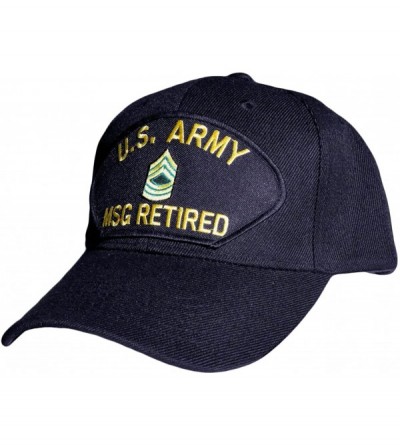 Baseball Caps Army Master Sergeant Retired Hat Black - CY183IW6Q4N $17.35