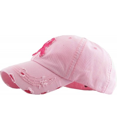 Baseball Caps Pink Ribbon Breast Cancer Awareness Vintage Distressed Baseball Hat Cap - (2.1) Pink Pink Ribbon - CD18ZCCZC7Z ...