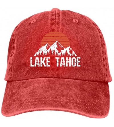 Baseball Caps Lake Tahoe Distressed Mountain Sun Unisex Vintage Adjustable Cotton Baseball Cap Denim Dad Hat Cowboy Hat - Red...