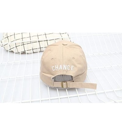 Baseball Caps Chance Baseball Caps Rapper Number 3 Caps Adjustable Strap Cotton Sunbonnet Plain Hat - Beige - C7187N6YX8I $9.78