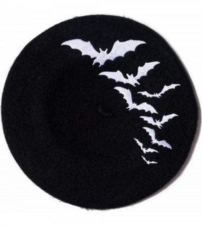 Berets Bat Repeat Beatnik Beret Black Hat - CE18N8G6XRU $23.55