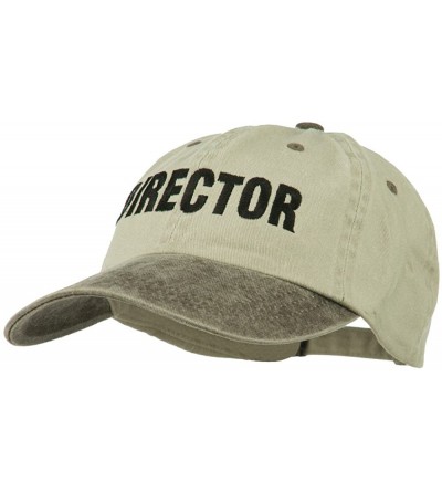 Baseball Caps Movie Director Embroidered Washed Two Tone Cap - Beige Brown - CV11ONZDVU1 $17.17