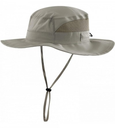 Sun Hats Men's Outdoor Mesh Boonie Sun Hat Wide Brim UV Protection Fishing Hat - Army Green - C81999DU3SK $16.90
