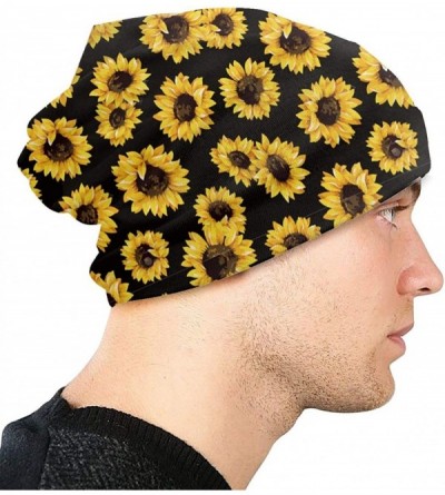 Skullies & Beanies Cotton Beanie Baggy Hat Slouchy Skull Beanie for Men Women - Sunflower - CZ18AZGDM0W $17.97
