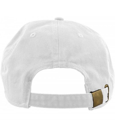 Baseball Caps Baseball Caps Dad Hats 100% Cotton Polo Style Plain Blank Adjustable Size - White - CS18EZCWNY0 $7.08