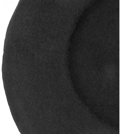 Skullies & Beanies Adults Classic French Beret Hat Winter Wool Artist Plain Beanie Cap - Black/Adults - CB186AT2XWW $11.26