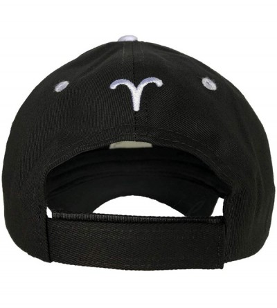 Baseball Caps 100% Cotton Baseball Cap Zodiac Embroidery One Size Fits All for Men and Women - Aries/White - CN18RNKELYU $13.89