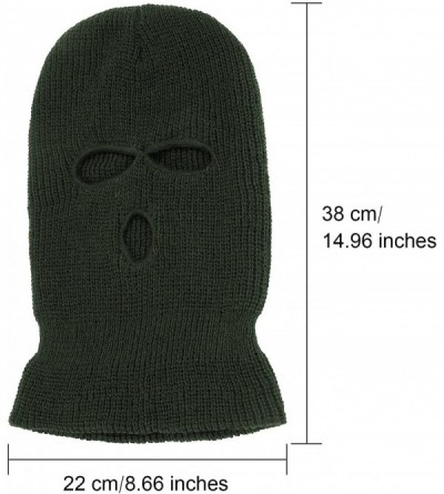 Balaclavas 3-Hole Knitted Full Face Cover Ski Mask- Adult Winter Balaclava Warm Knit Full Face Mask for Outdoor Sports - CJ18...