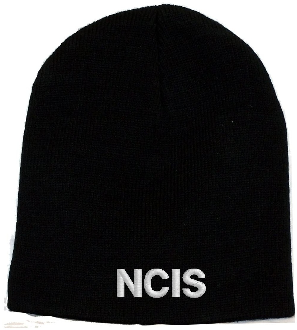 Skullies & Beanies NCIS Logo Embroidered Skull Cap - Black - C2118W0DG35 $18.96