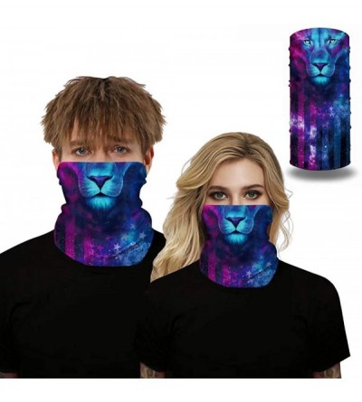 Balaclavas Reusable Face Mask Bandanas for Men Women- Seamless Neck Gaiter Headband- Dust Wind UV Sun Face Cover - 13 Lion - ...