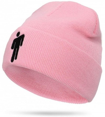 Skullies & Beanies Billie Eilish Merch Hot Topic Logo Beanie Knit Hat Stretchy Cap for Men Women - Pink. - CX18WT3S25Q $23.99