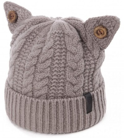 Skullies & Beanies Womens Knit Visor Beanie Newsboy Cap Winter Warm Hat Cold Snow Weather Girl 55-60cm - 89218-beige - CO18KL...