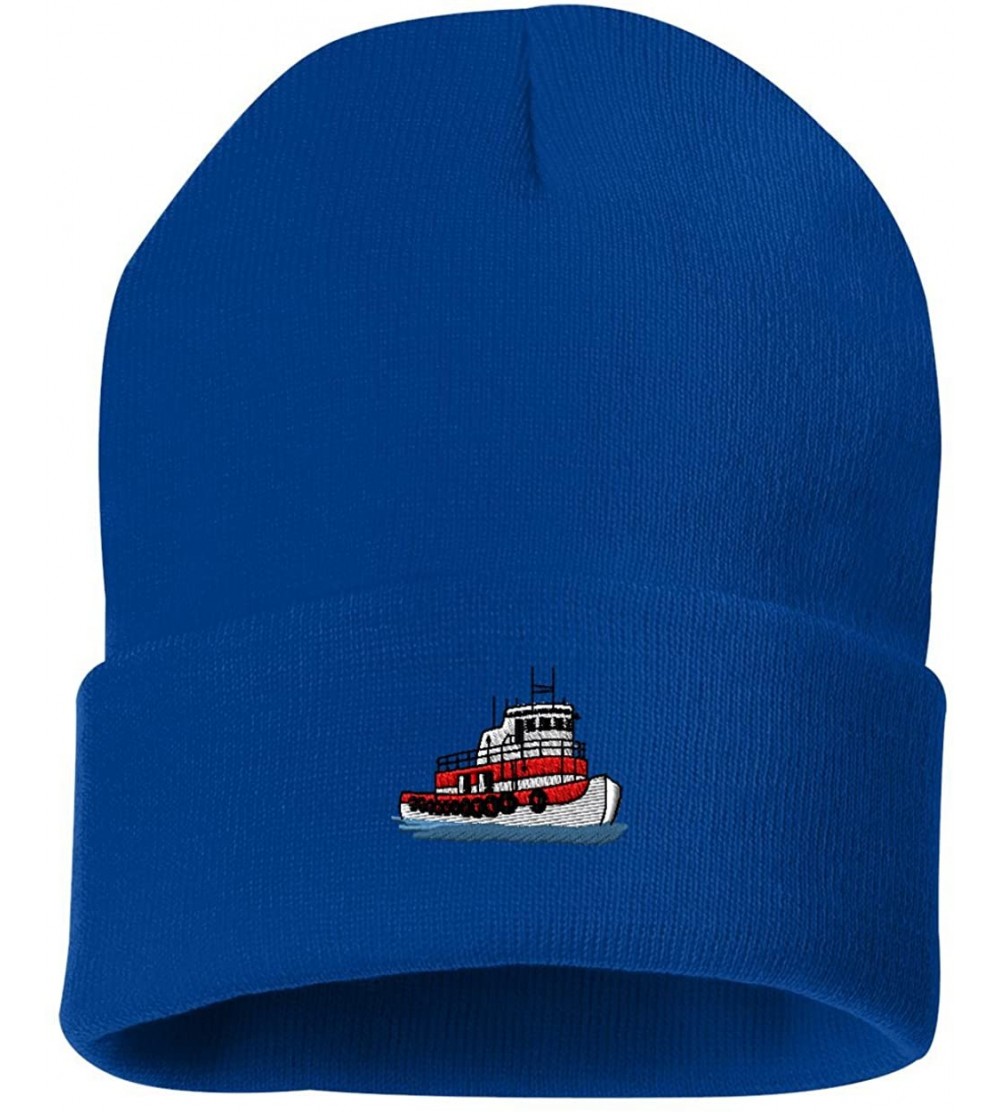 Skullies & Beanies Tugboat Custom Personalized Embroidery Embroidered Beanie - Royal Blue - CS12NBZESQ7 $28.76