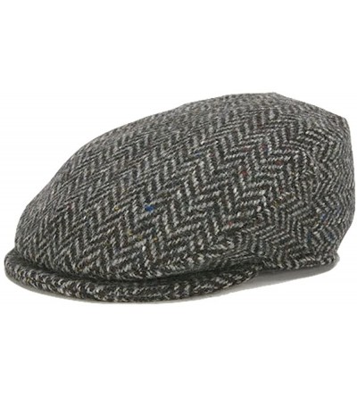 Newsboy Caps Men's Donegal Tweed Vintage Cap - Gray Herringbone - CF18C5EKCQ2 $51.95
