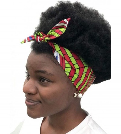 Headbands African Print Headband Hair Accessory for Women/Girls （2 Headbands 1 Big and 1small） - Geometric - C218MDL6DTH $10.91