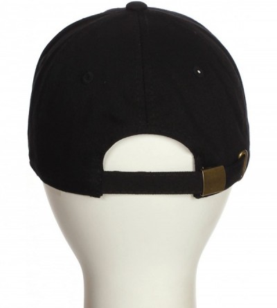 Baseball Caps Customized Letter Intial Baseball Hat A to Z Team Colors- Black Cap White Gold - Letter K - CA18ET2H6NN $30.44