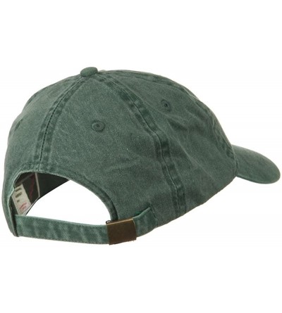 Baseball Caps 6 Panel Low Profile Garment Washed Pigment Dyed Baseball Cap - Dark Green - CD11918IT9N $16.97