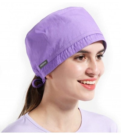 Newsboy Caps Women's Anti Dust Working Cap Adjustable Cotton Cap with Sweatband for Women and Men - Purple 2 - CD199OOID86 $1...