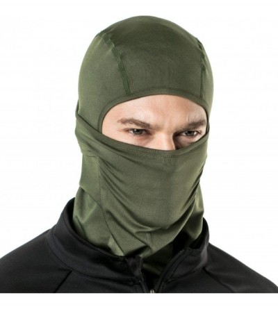 Balaclavas Winter Balaclava Mask Face Cover Thermal Fleece Helmet Liner Unisex - Unique(yzb03) - Army Green - CM194ZZ3Q2C $21.38