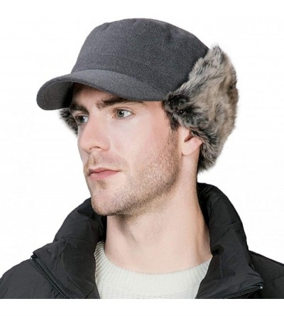 Skullies & Beanies Wool/Cotton/Washed Baseball Cap Earflap Elmer Fudd Hat All Season Fashion Unisex 56-61CM - 99707_grey - CP...