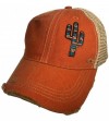 Baseball Caps Distressed Soft Mesh Snap Back Western Themed Women's Hat - Southwest Cactus – Vintage Orange - CR197MLUQWO $40.66