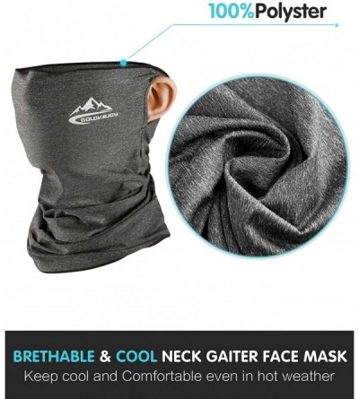 Balaclavas Cooling Ear Loops Neck Gaiter Bandana Mask Face Scarf Balaclava for Men & Women - 11-light Grey - C2197NZLLQ0 $13.44