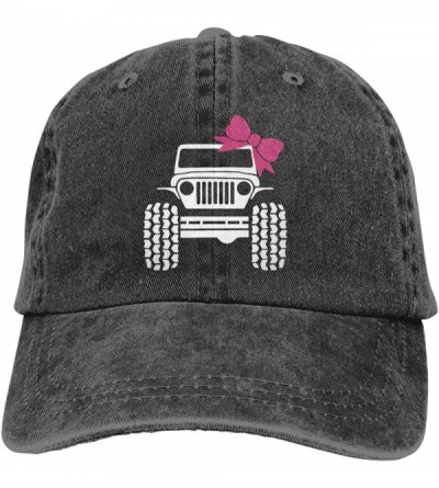 Baseball Caps Car Bow Girl Dad Denim Hats Vintage Baseball Caps Adjustable Men - C018QWO8WW4 $24.91